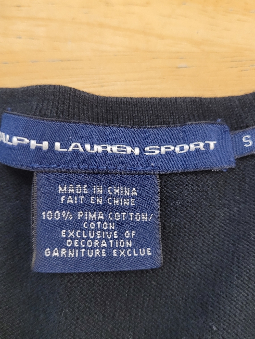 Ralph Lauren Sport Black White Striped Sweater Pink Pony Logo Small Vintage - Picture 2 of 5